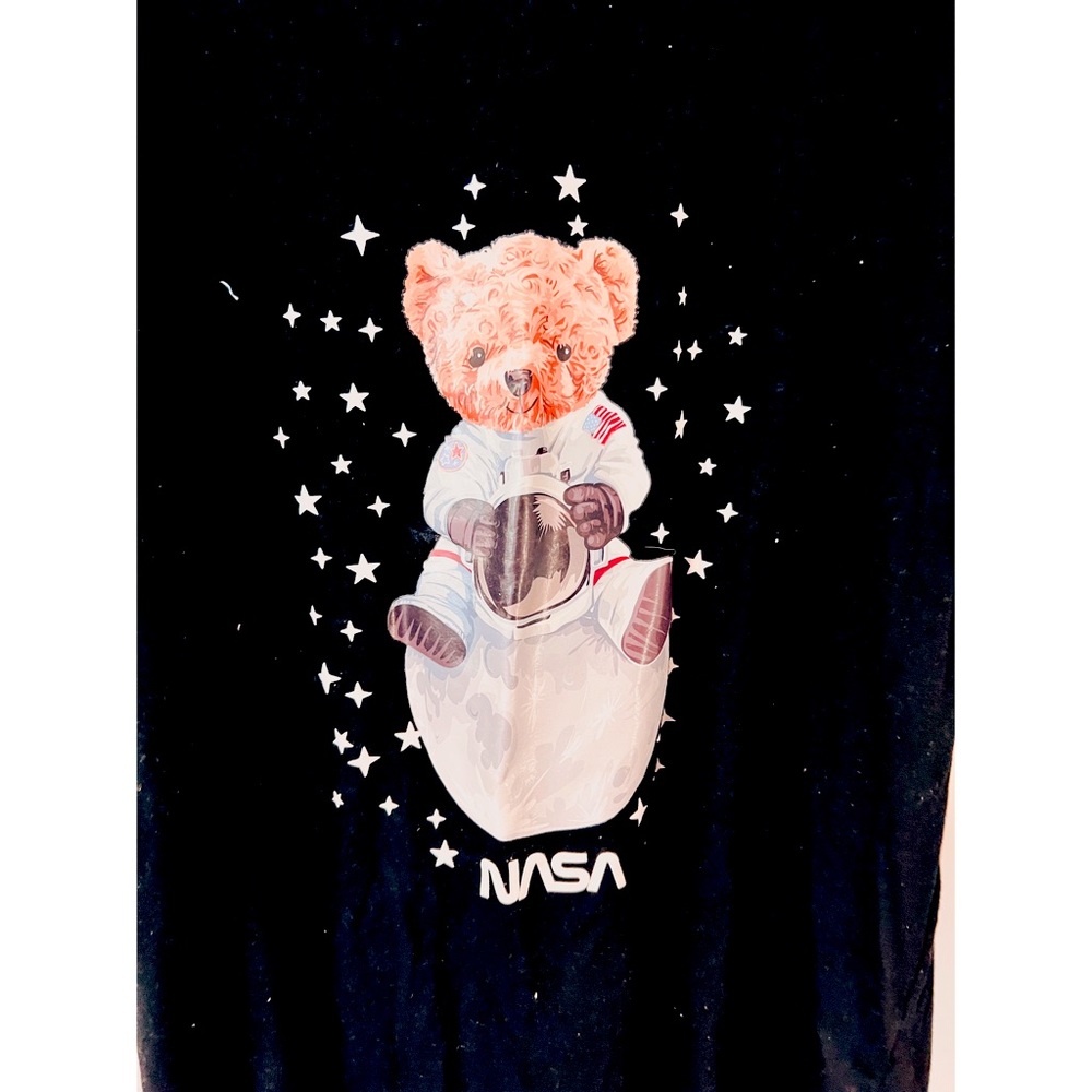 NASA Sz L Tee Shirt Black